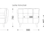 Схема розкладання Lester Armchair