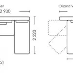 Схема розкладання Okland Corner