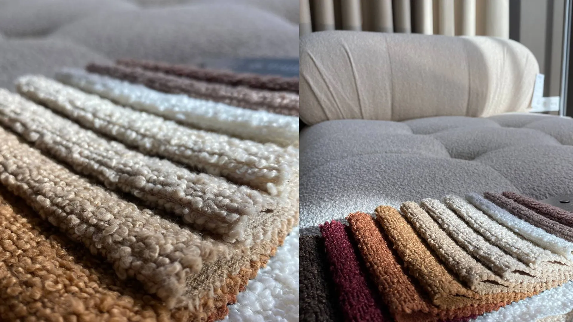 Ткань букле в интерьере FRANKOF