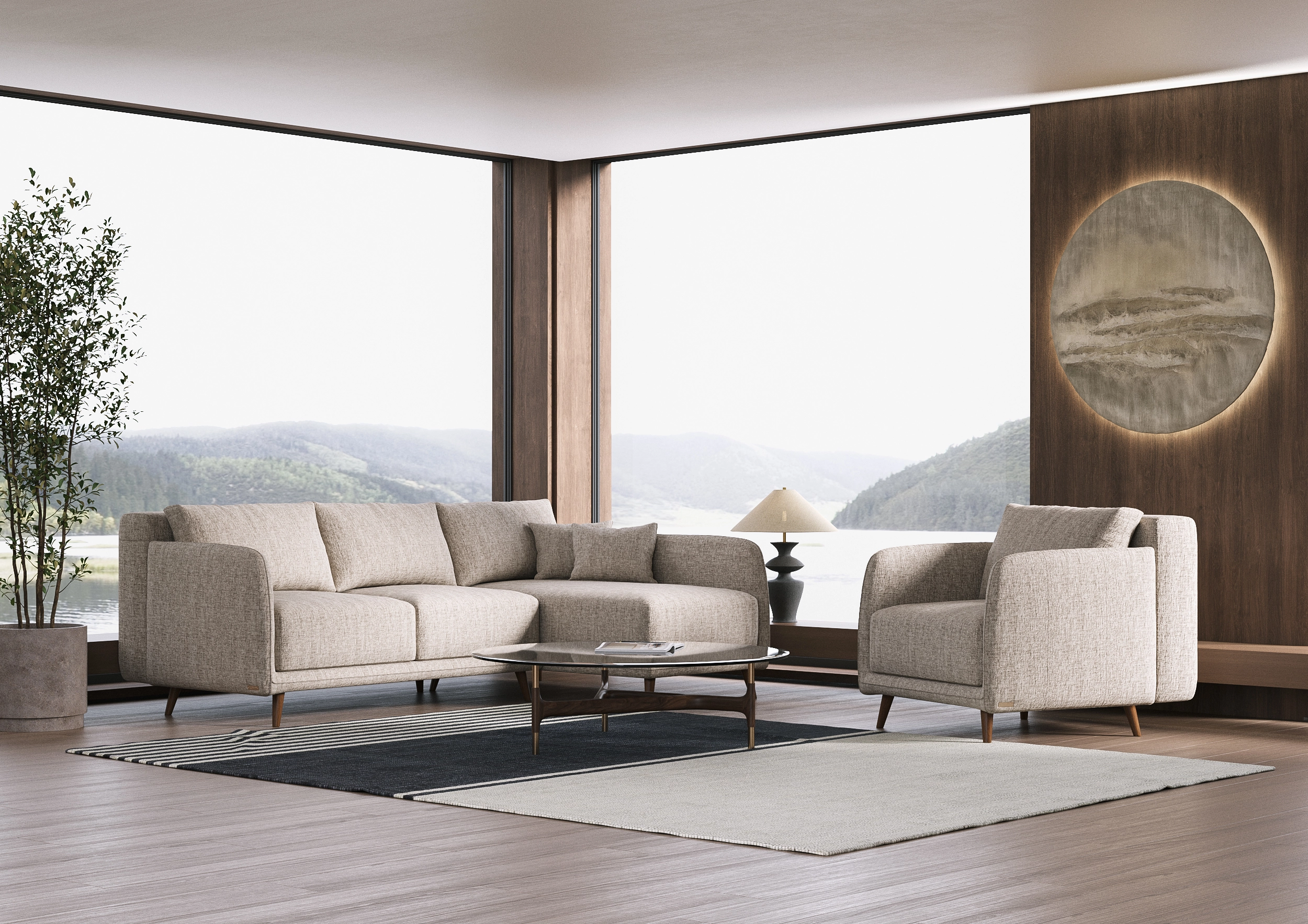 Диван Tokio FRANKOF в стиле джапанди