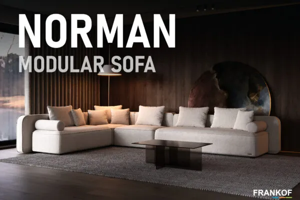 The Norman sofa is a new product from the FRANKOF upholstered furniture factory.